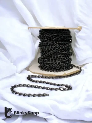 lant decorativ metalic negru 4 mm za 40 m rola