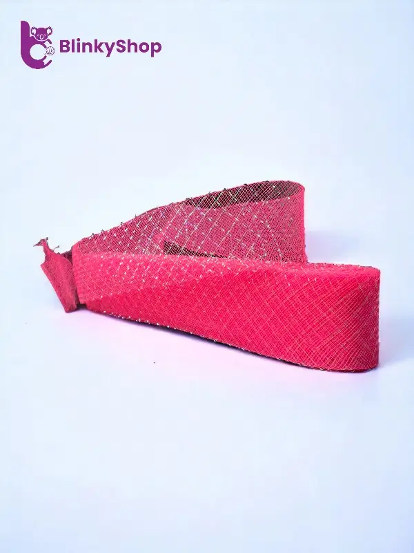 Rijelina de 4 cm cu fir strălucitor fuxia