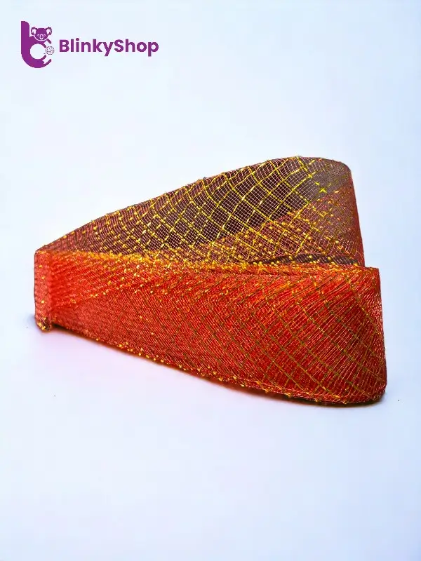 Rijelina de 4 cm cu fir strălucitor rosu