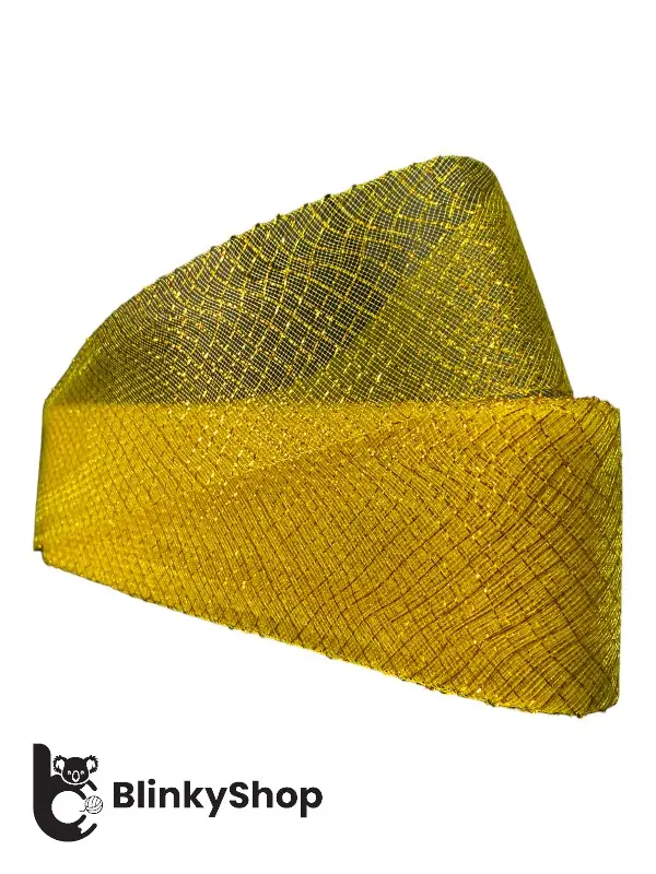 Rijelina de 8 cm cu fir stralucitor auriu