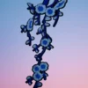 Aplicații Termoadezive Flori 17x10 Bleu