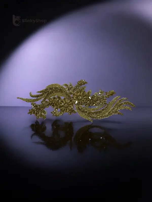 Broderie Dantelă Sonia aurie(2)