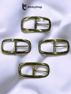 Cataramea metalica 3 cm, ovala, aurie, cu ac