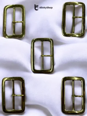 Cataramea metalica 5 cm,cu ac, dreptunghiulare, aurii