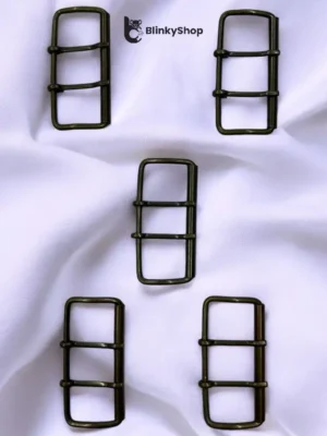 Cataramea metalica 6,2 cm, aramie, cu doua ace de inchidere, dreptunghiulara