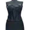 Corset pentru Rochii Negru Satin, decorativ/susținere, reglabil