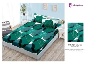 Husa pat 160x200 finet+2 fete perna E635, cu ovaluri