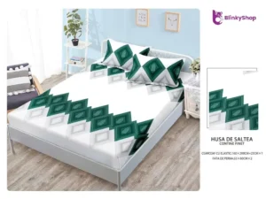 Husa pat 160x200 finet+2 fete perna E636,cu rmburi