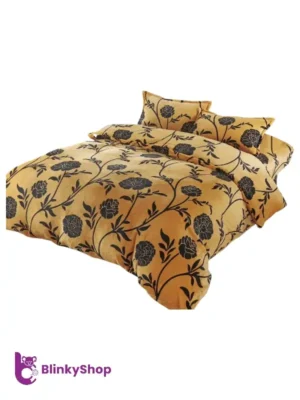 Lenjerie Cocolino cu Elastic 706,aurie cu flori maro