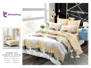 Lenjerie Finet 6 Piese N637, model floral bej