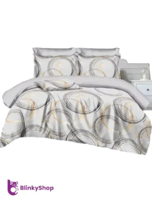 Lenjerie Finet 6 Piese cu Elastic E703, cu 4 fete de perna, model cu cercuri