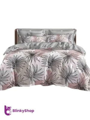 Lenjerie Finet 6 Piese cu Elastic E705,4 fete de perna, model cu frunze