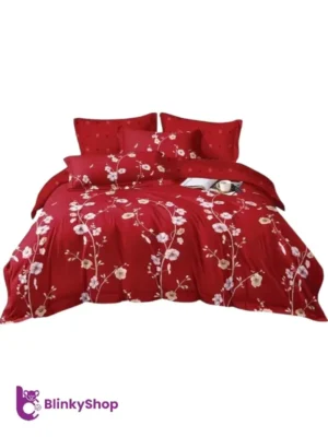 Lenjerie Finet 6 Piese cu Elastic E715, 4 fete de perna, model floral