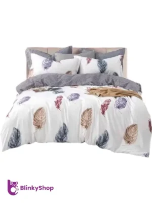 Lenjerie Finet 6 Piese cu Elastic E721, gri cu alb, model pene