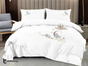 LENJERIE DE LUX BRODATA FINET C401, 4 piese, alba