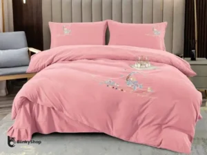 LENJERIE DE LUX BRODATA FINET C404, 4 piese, roz