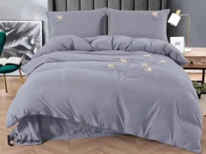 LENJERIE DE LUX BRODATA FINET C406, 4 piese, gri