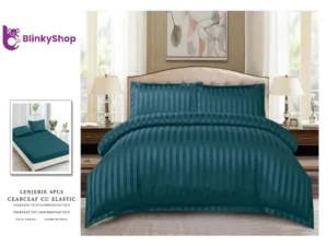 Lenjerie Damasc Horeca pat dublu D409, 4 piese