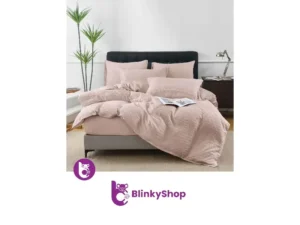 Lenjerie de lux bumbac tricotat B604, 4 piese, capucino