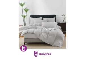 Lenjerie de lux bumbac tricotat B606, 4 piese, gri