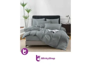 Lenjerie de lux bumbac tricotat B611, 4 piese, gri