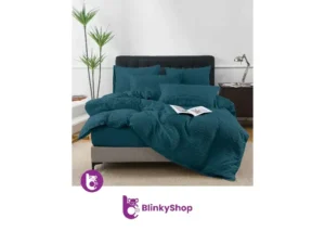 Lenjerie de lux bumbac tricotat B612, 4 piese, verde smarald