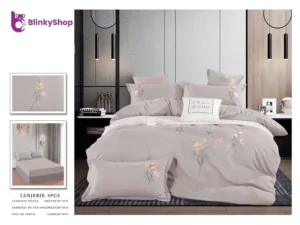 Lenjerie finet gros cu elastic G602, 4 piese, brodat