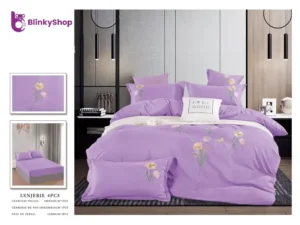 Lenjerie finet gros cu elastic G605, 4 piese, brodat