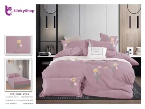 Lenjerie finet gros cu elastic G607, 4 piese, brodata